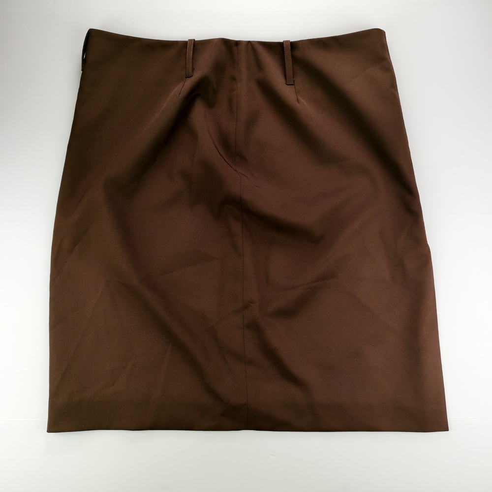 Franco Mirabelli Brown Lined Pencil Skirt Size 14 Elegant Workwear & Business